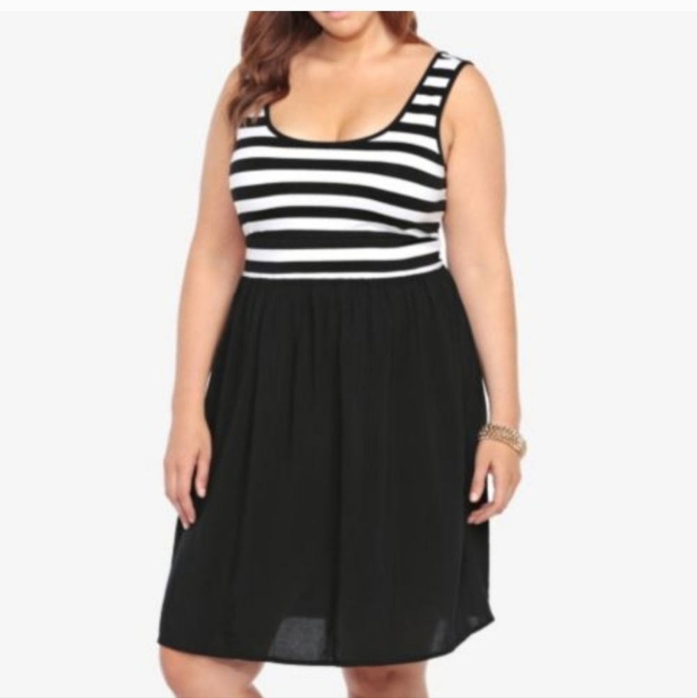 Torrid Knit To Chalice Black White Stripe Summer Sundress 2X